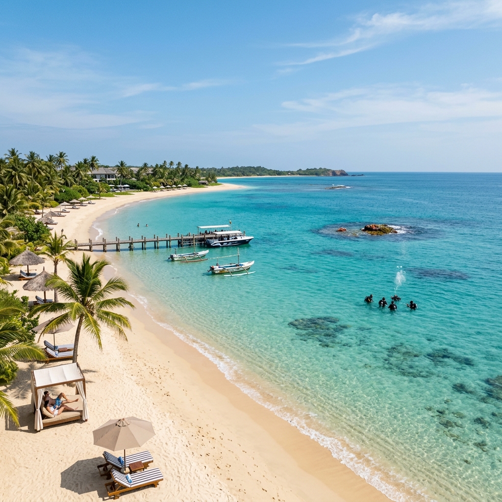 East coast beach in Sri Lanka