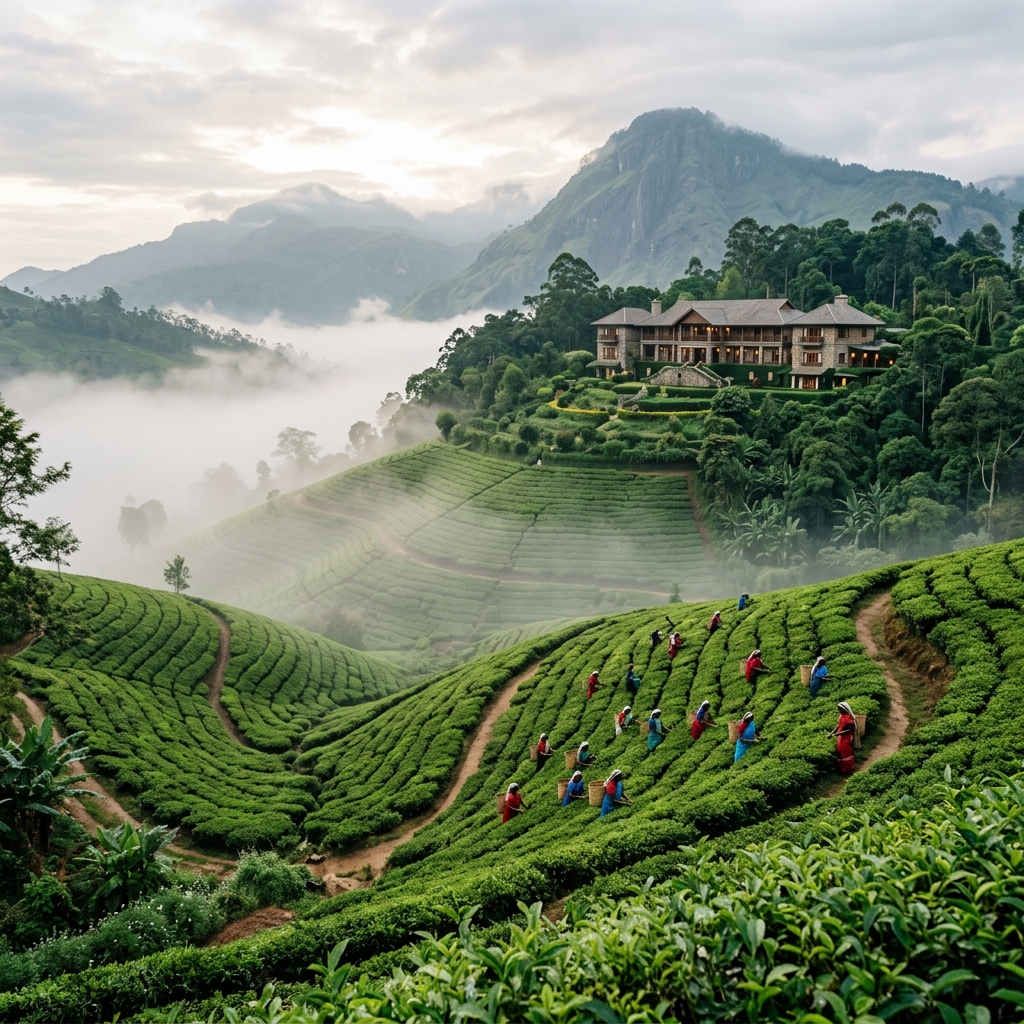 98 Acres Resort Ella tea estate panoramic view Sri Lanka