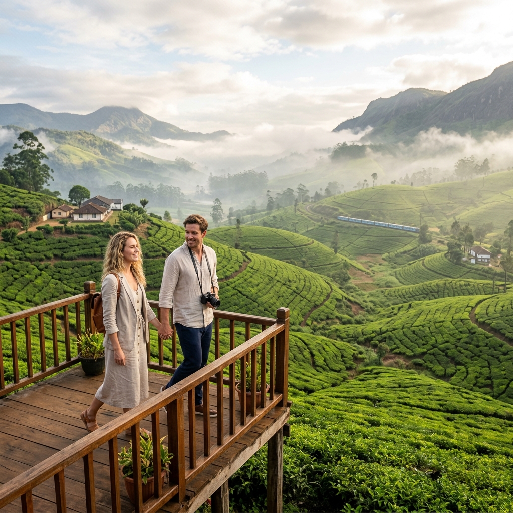 Cinematic luxury traveler moments in Sri Lanka