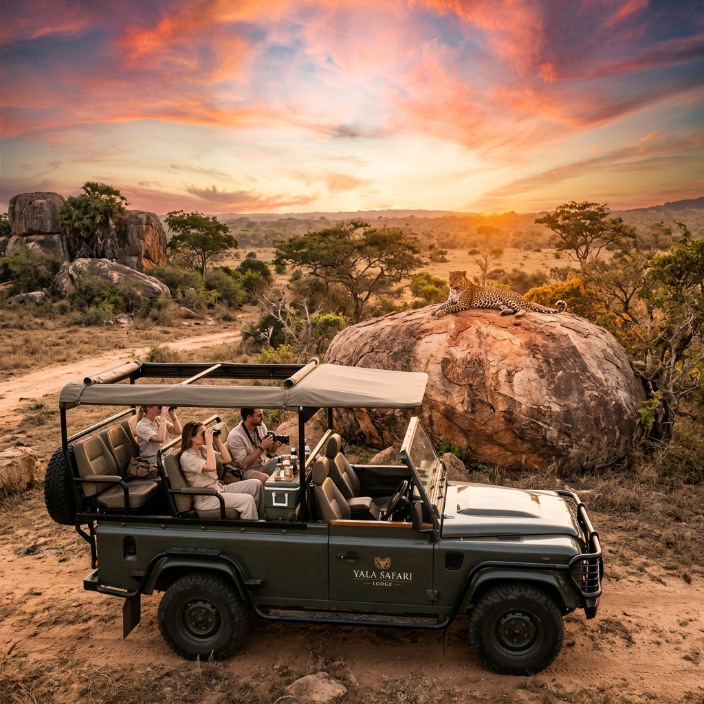 Luxury safari jeep in Yala National Park